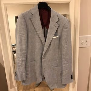 Spier and Mackay grey/blue linen blazer. 40R